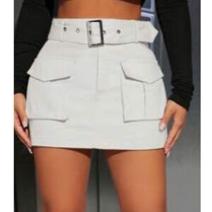 Shein mini buckle skirt